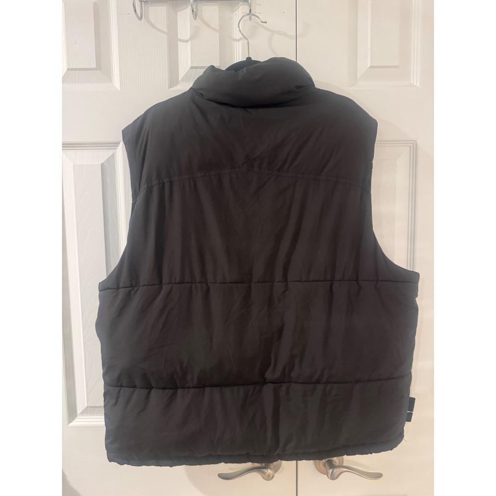 Zara Black Puffer oversized Vest Full Zip Quilted Sleeveless Jacket. Size XL - Picture 4 of 10